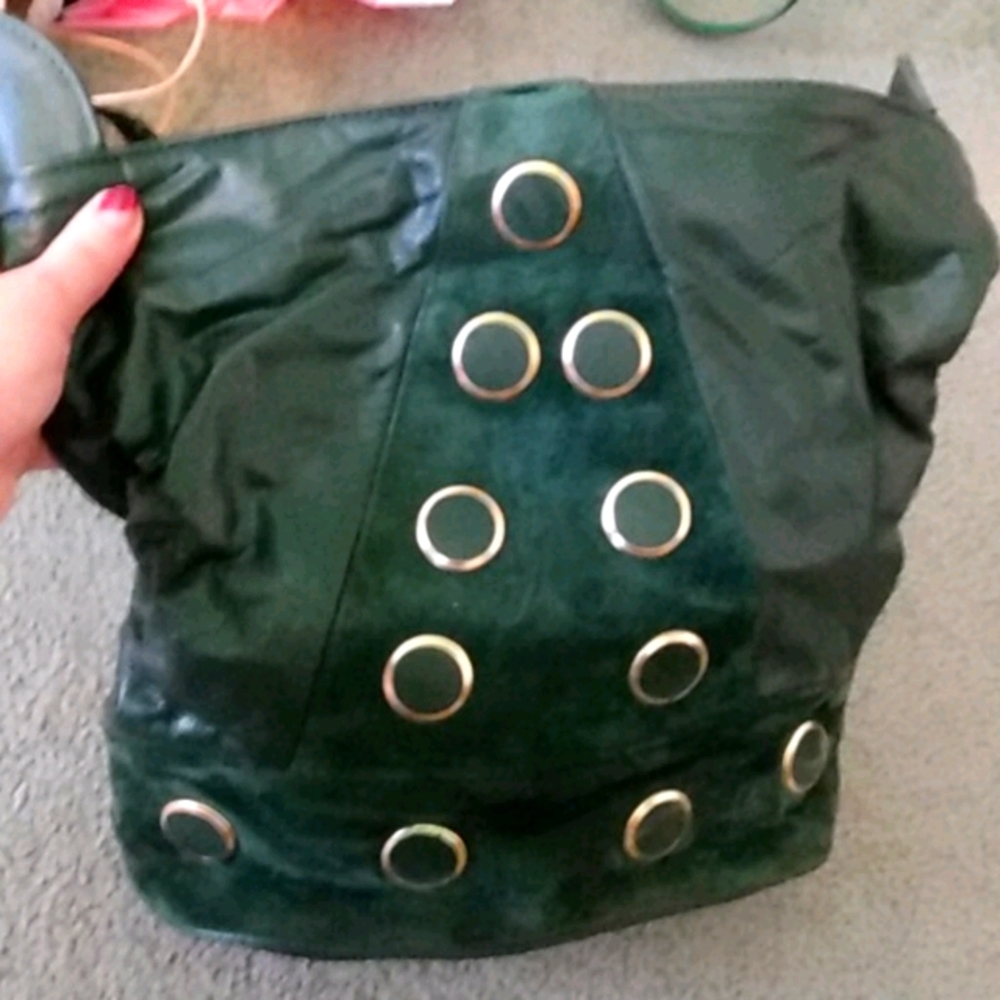 Samir green leather purse